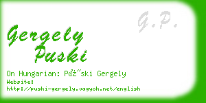 gergely puski business card